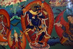 21 Rongbuk Monastery Main Chapel Wall Painting Of Simhamukha Sengdongma Lion Headed Dakini.jpg